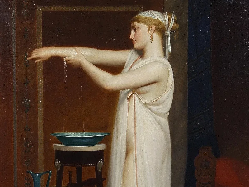 1836-Eugène Verdyen - Bagnante romana